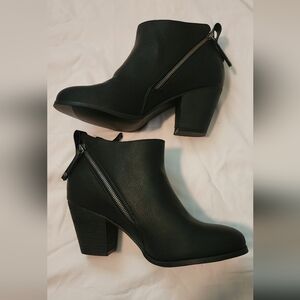 TORRID Black Ankle Boots with Zipper